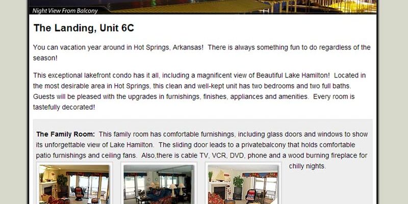 Vacation Rental Property - Web Design