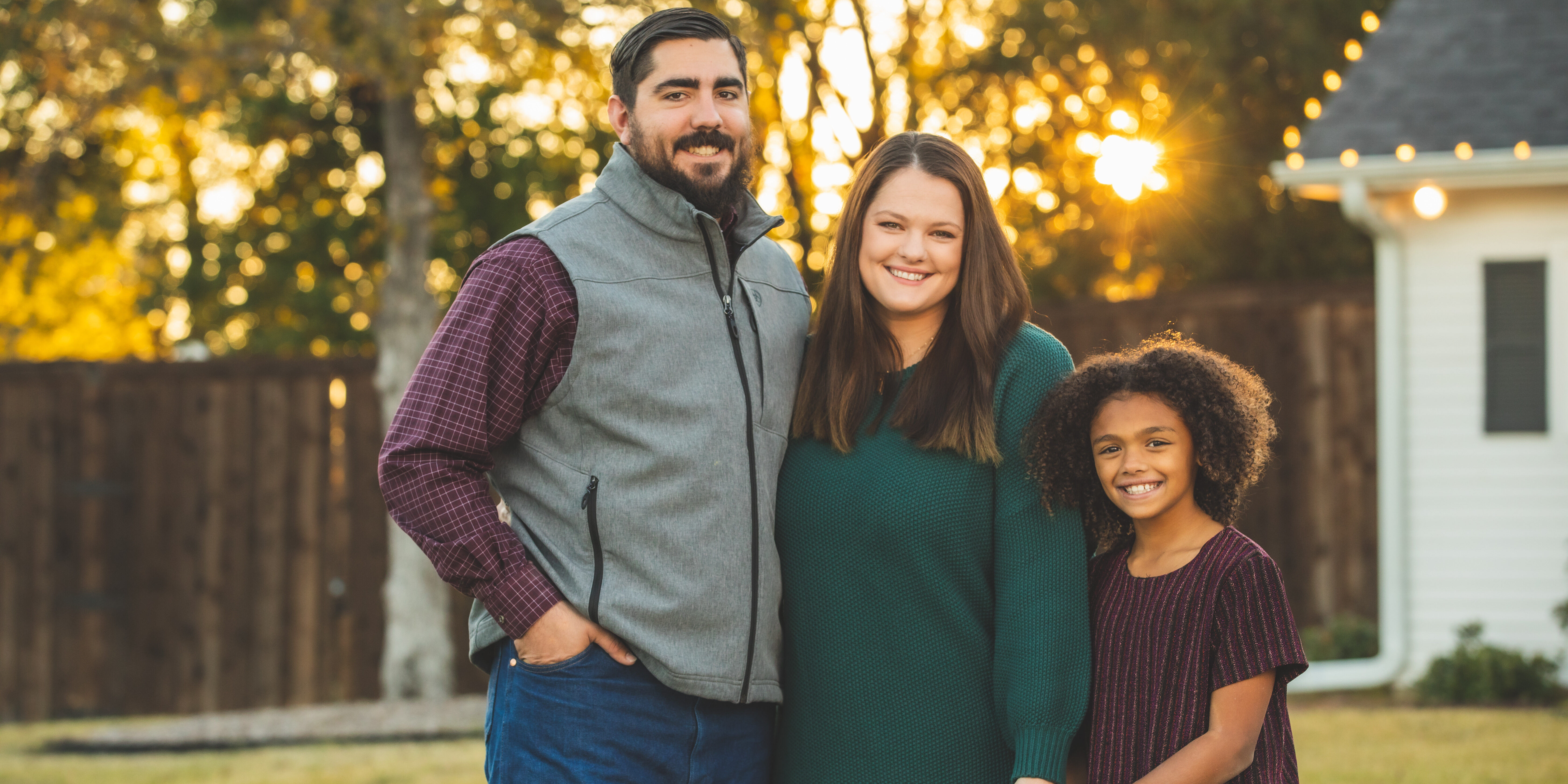 Family standing together