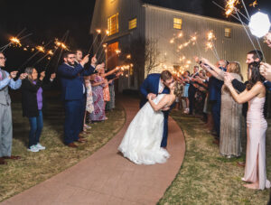 Bride and Groom kissing