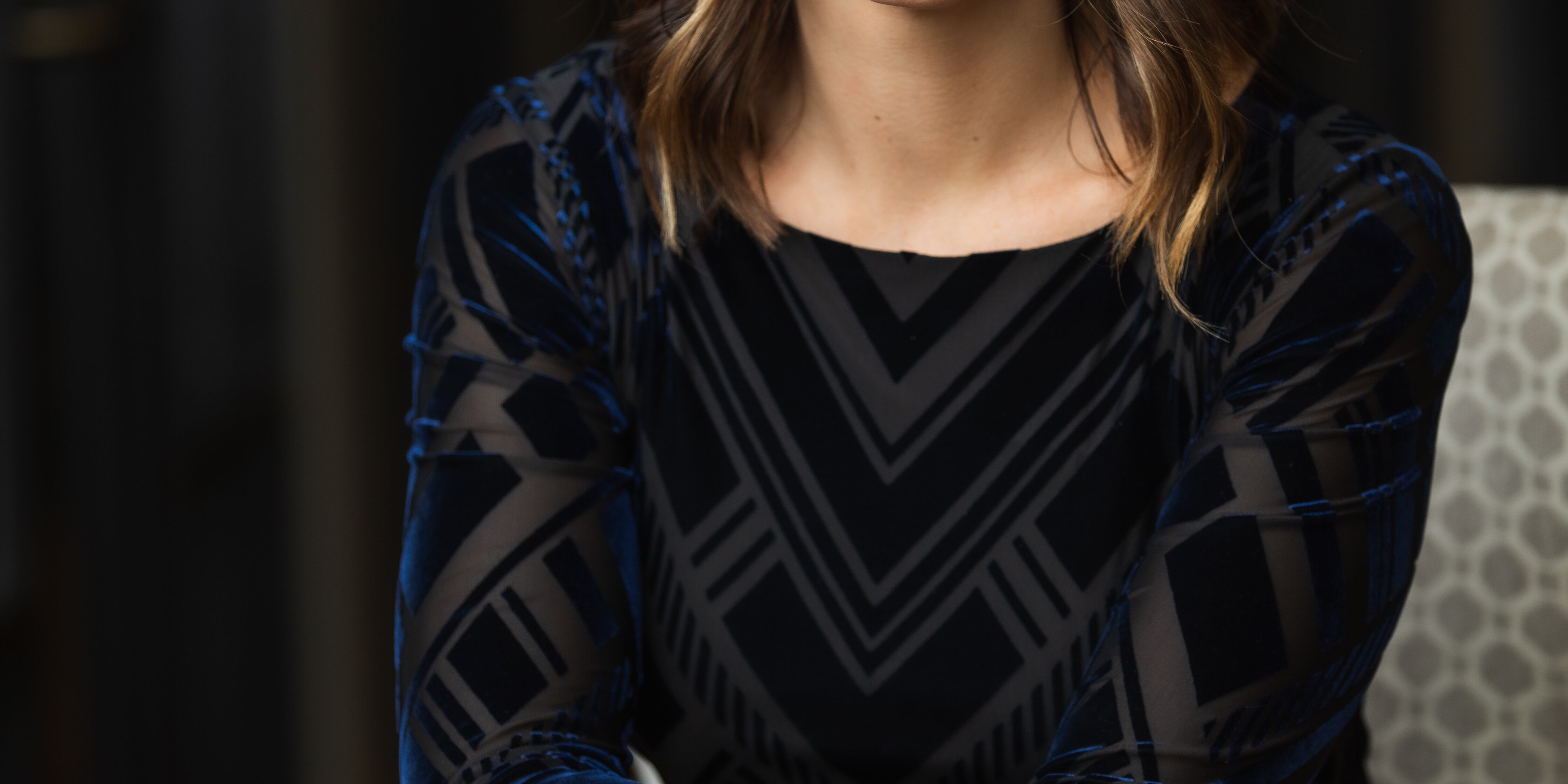Woman sitting in a chair
