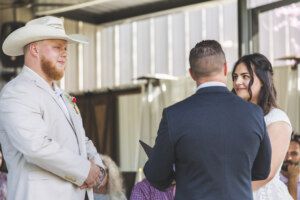 Bride and Groom at the alter