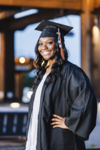 Girl in a cap and gown