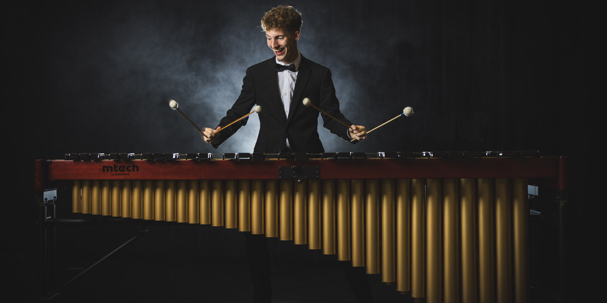 Boy playing the drums