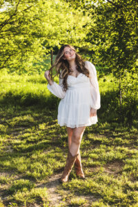 Girl standing in a field