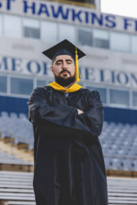 Man in cap and gown
