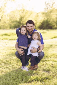 Dad with his daughters